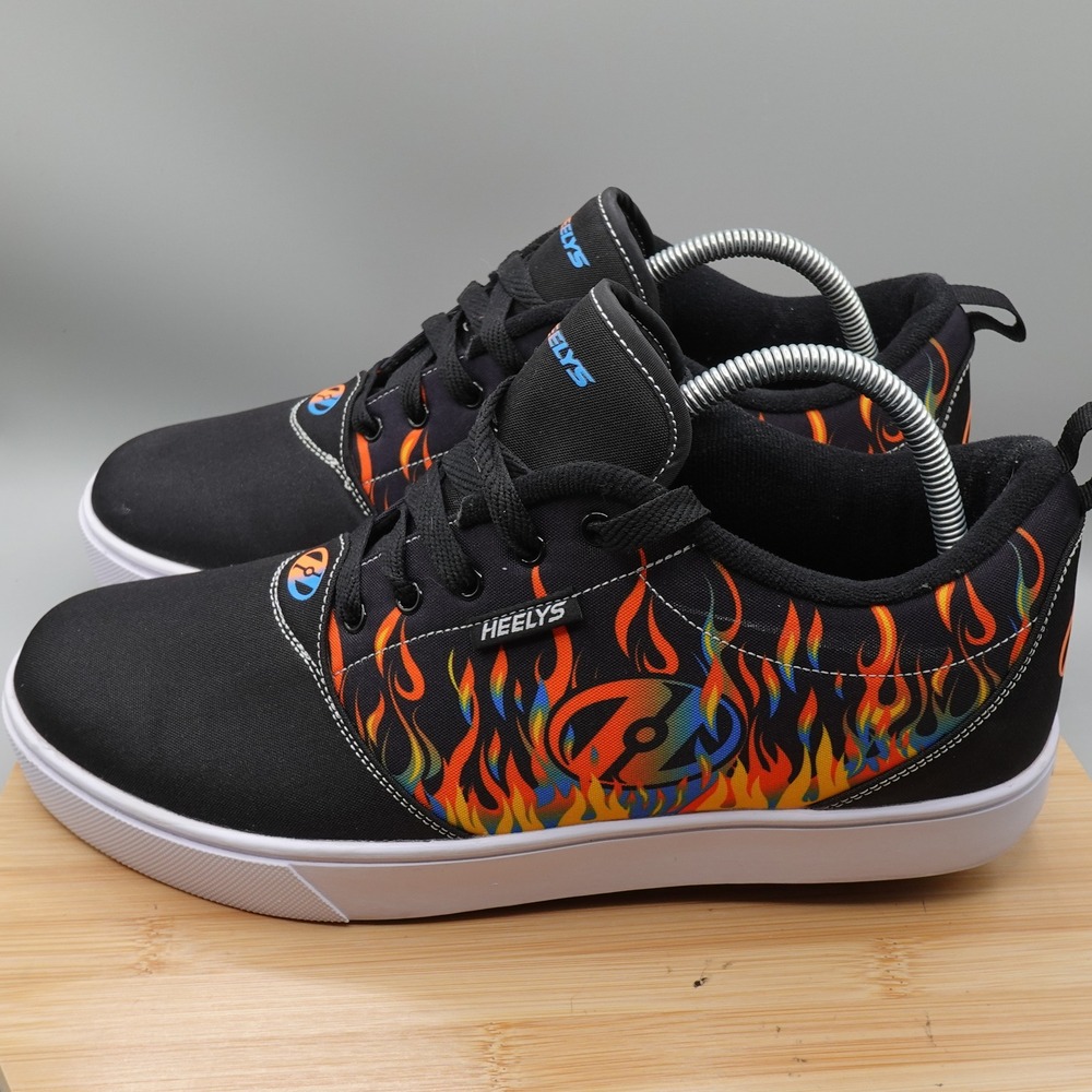 Heelys Shoes Men 12 Black Rainbow Flame Skate Sneakers Pro 20 Prints Road Flaw